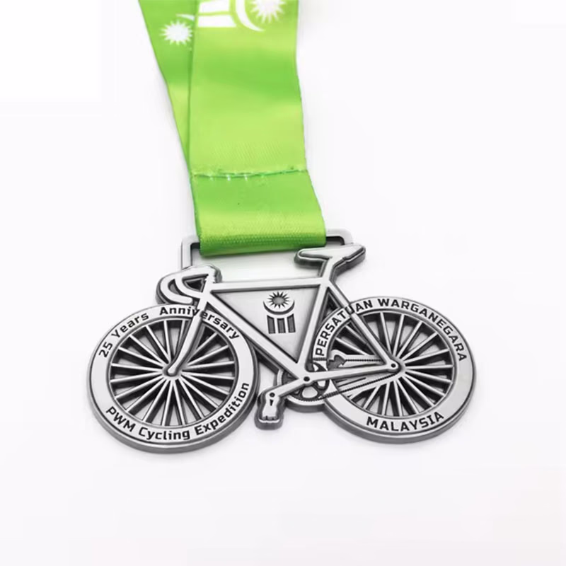 bicycle shape ride medals
