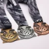 Médaille de pickleball 3D en or, argent et bronze antiques