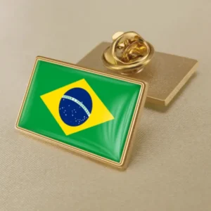 ブラジル国旗のラペルピンは色鮮やかで、卸売りや愛国的なディスプレイに最適です。