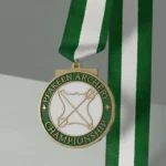 Medaglia personalizzata con l'iscrizione "Peakeen Archery Championship" per il riconoscimento delle gare di tiro con l'arco.