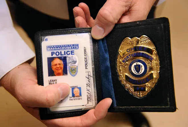Massachusetts Polizeiabzeichen Brieftasche